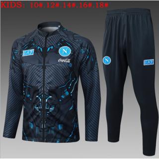 Chándal Napoli 2025/26 (Black Long Zipper) - NIÑOS